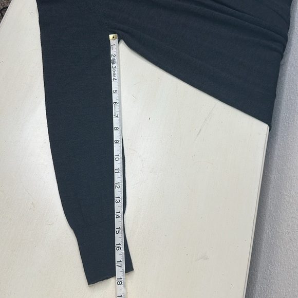 Nordstrom Halogen Linen Blend Longline Open Front Black Cardigan Size 1/XS - Picture 13 of 13